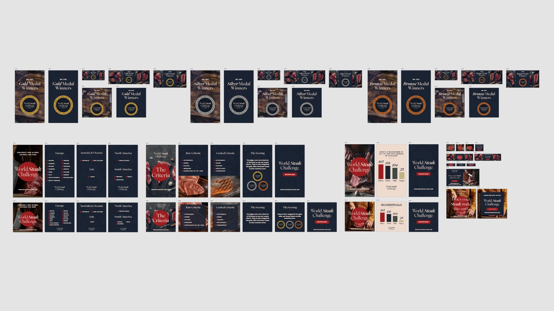 Screengrab of a collection of display banners