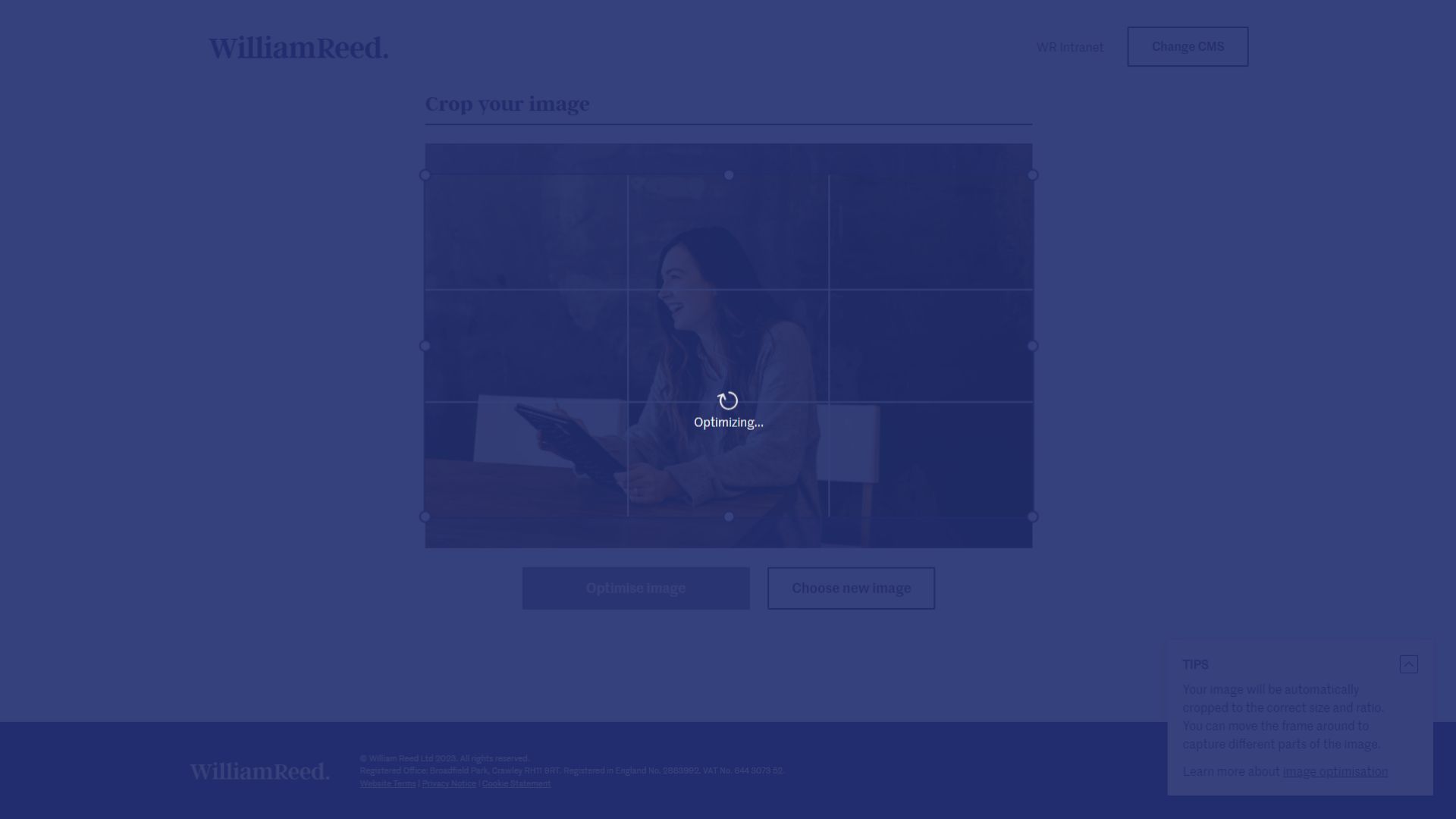 Mock-up image of the intranet community news page on a laptop screen