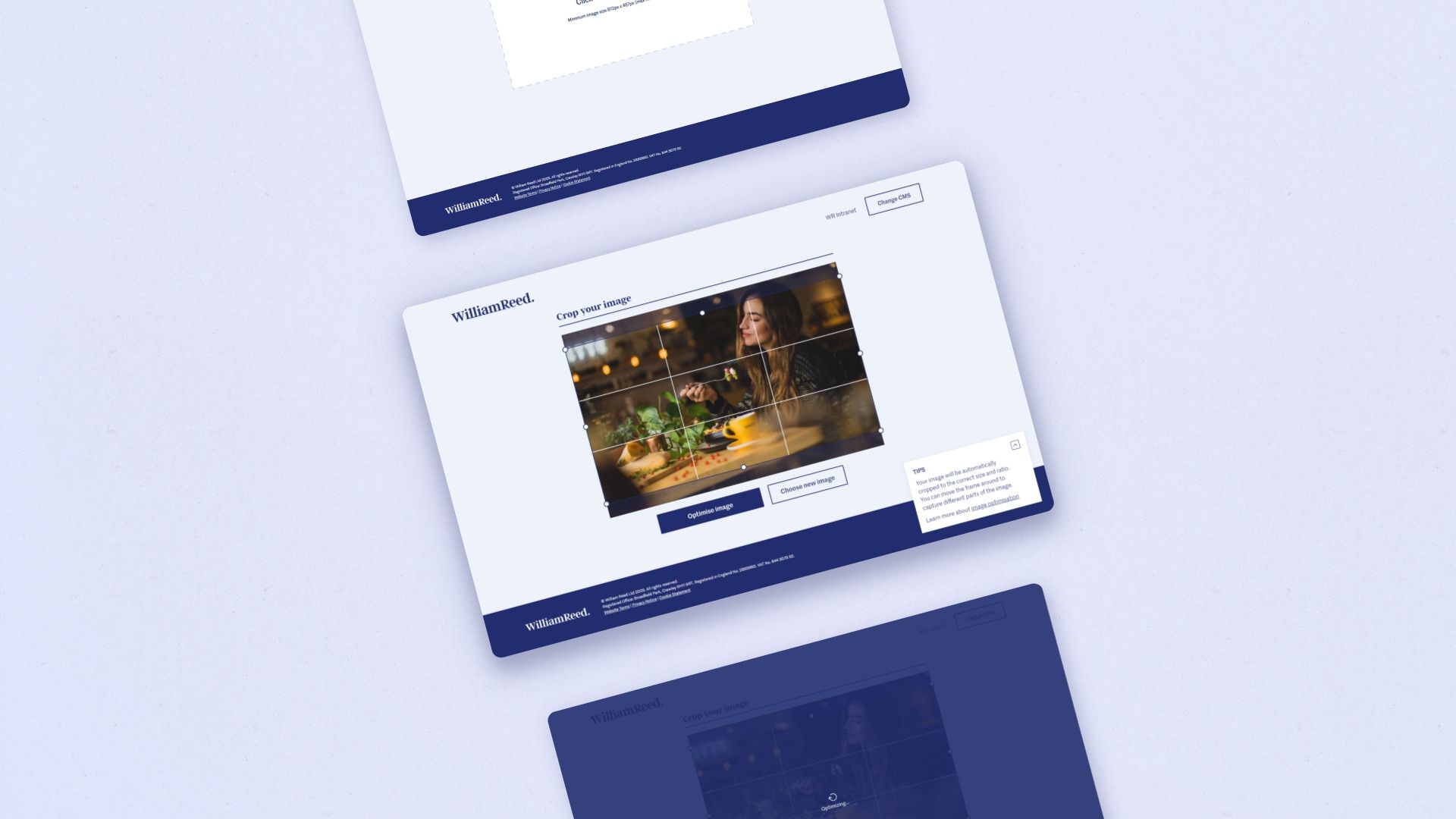William Reed Intranet homepage on a laptop screen