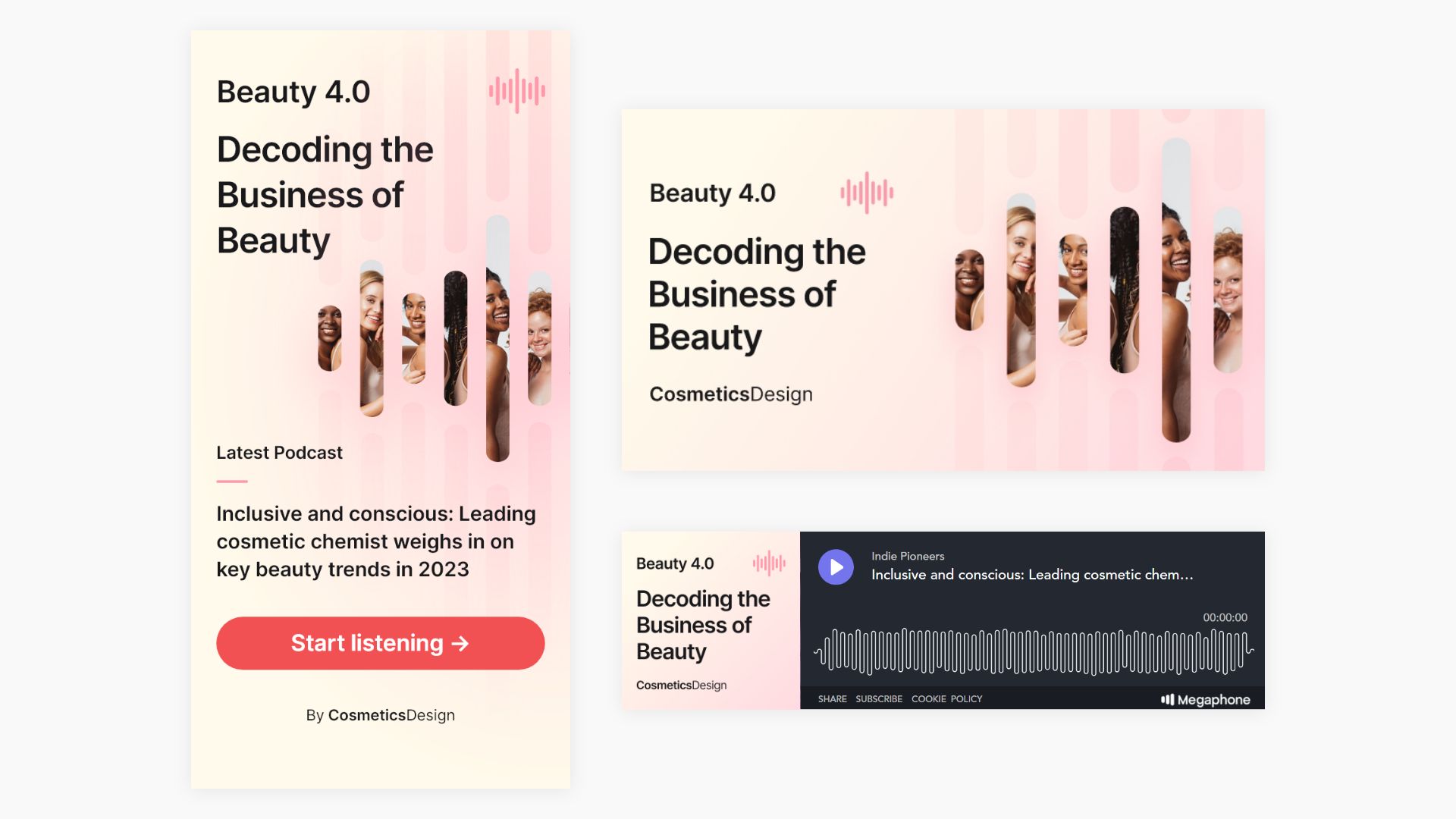 Examples of podcast banner display ads
