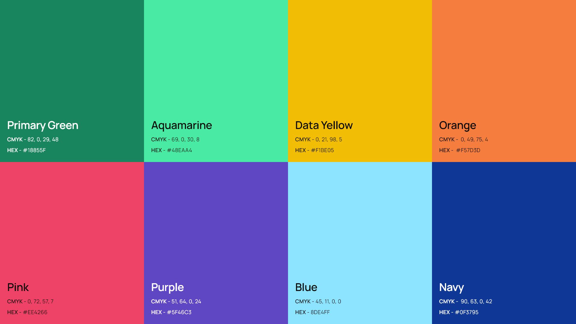 Lumina Intelligence Data colour palette