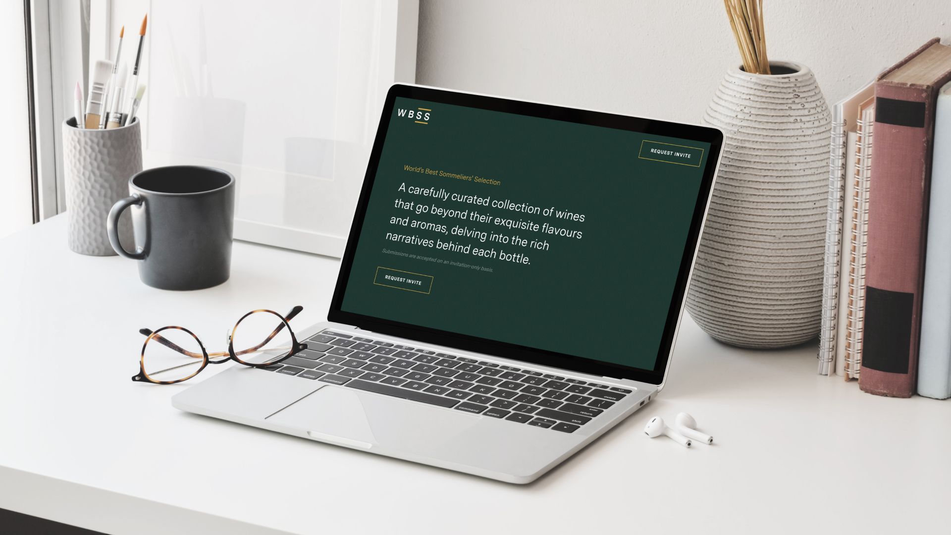 World's Best Sommeliers' Selection homepage displayed on a laptop