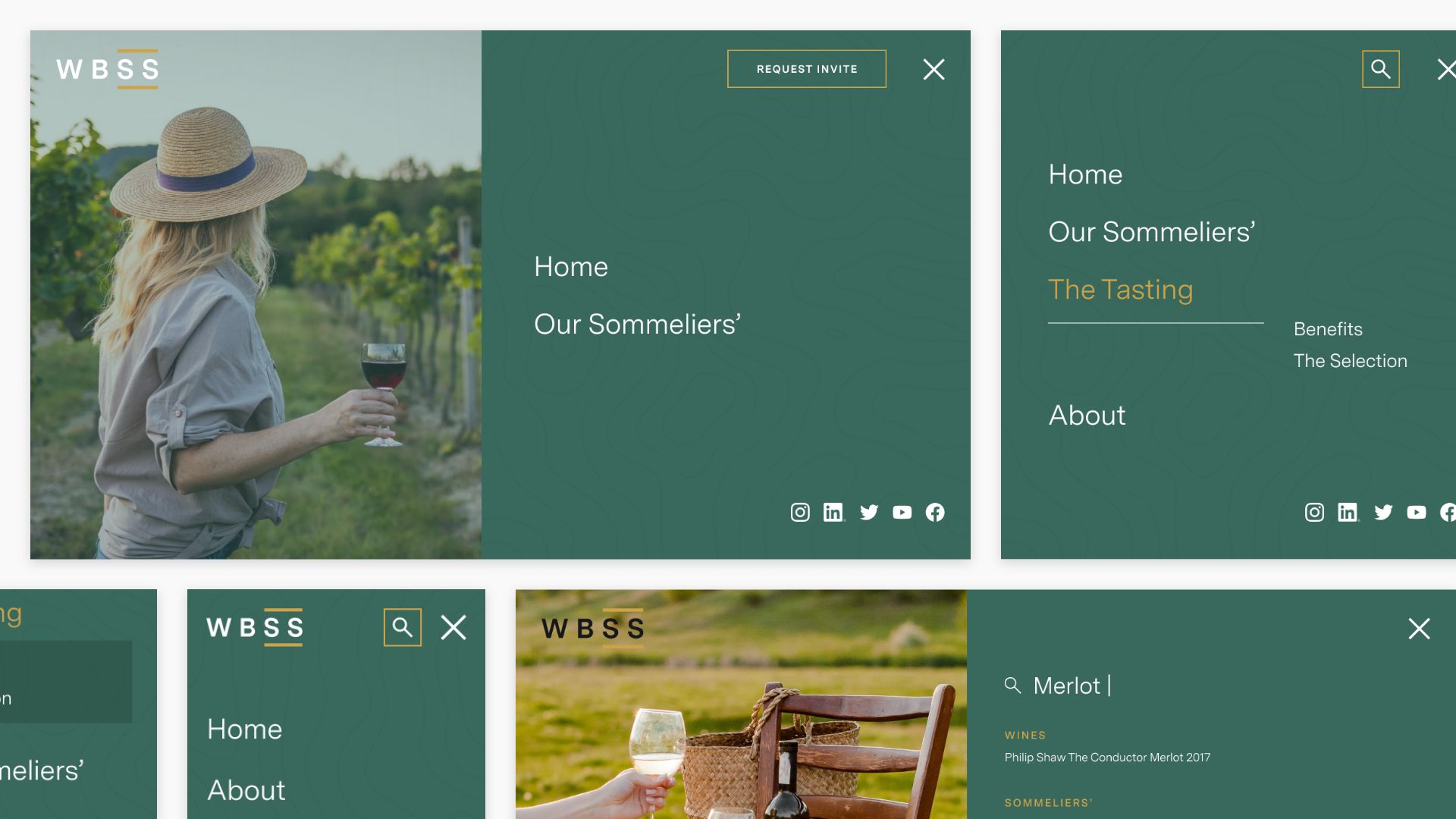 Prototypes of the Navigation Menu
