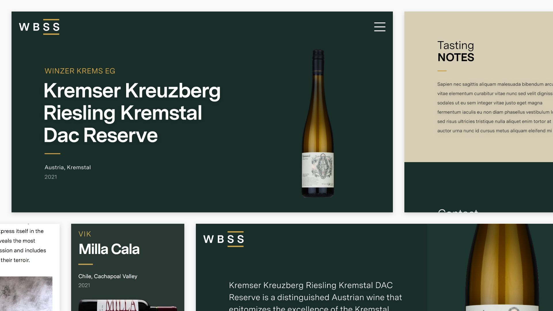 Prototypes of the Sommelier Profile Page