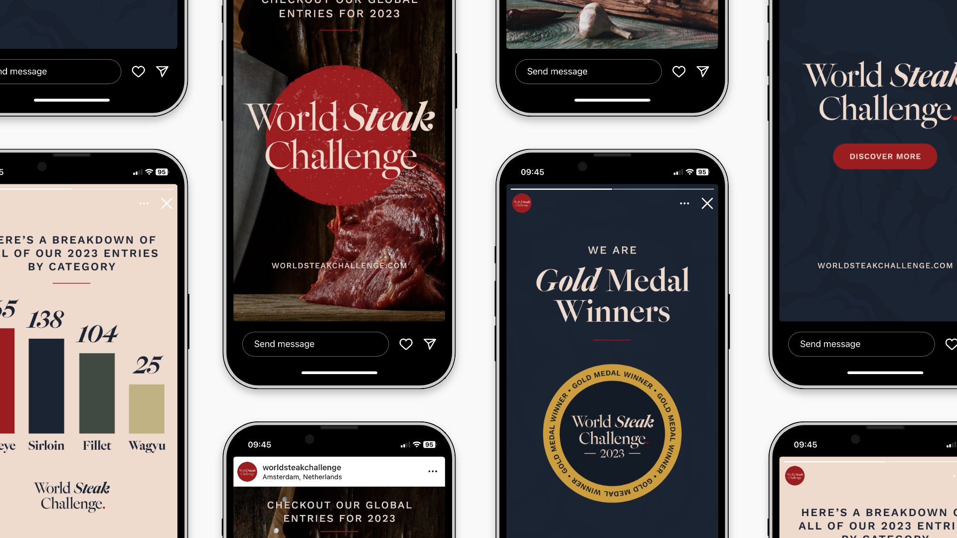Collage of pages from the National Restaurant Awards website